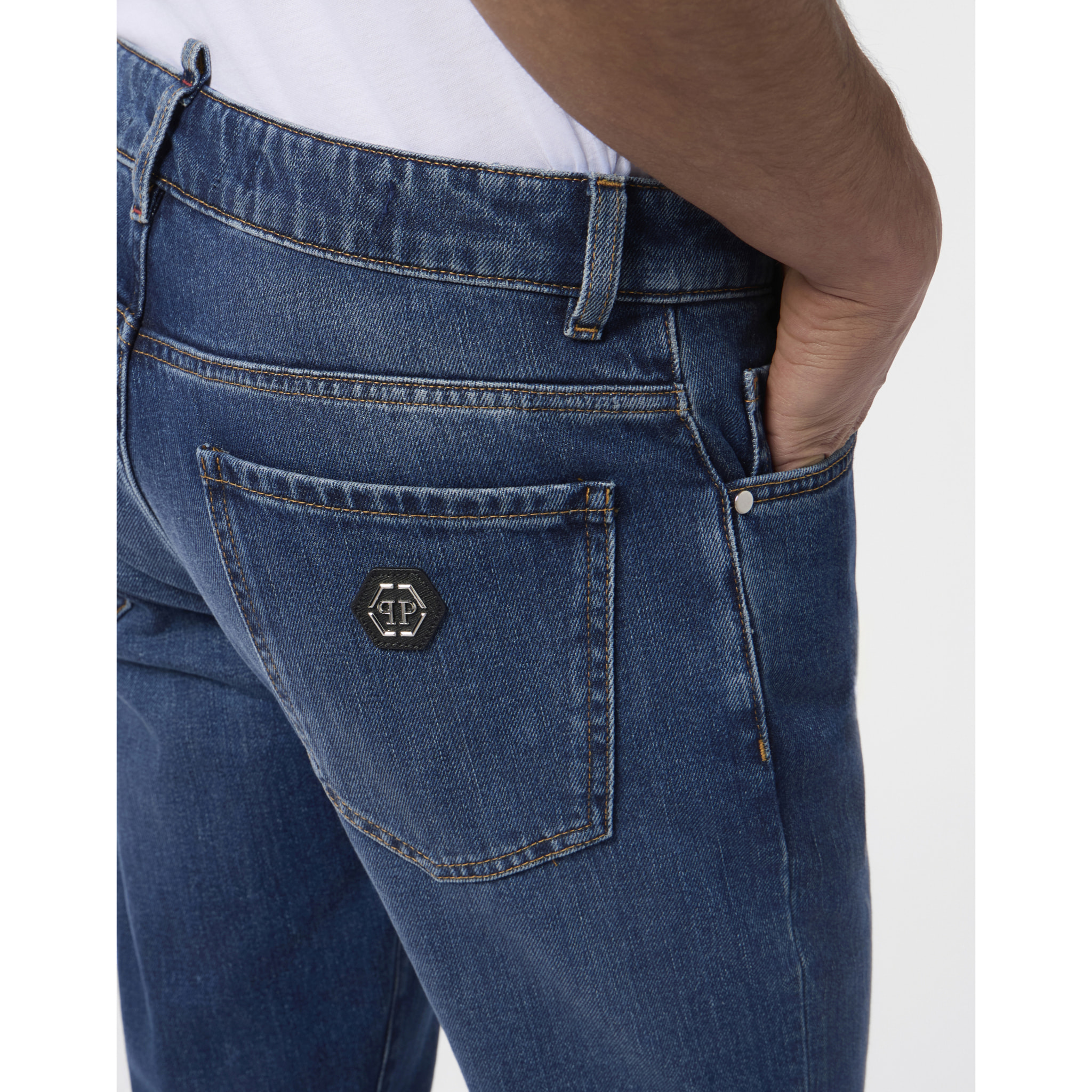 PHILIPP PLEIN Basic Straight Cut Jeans