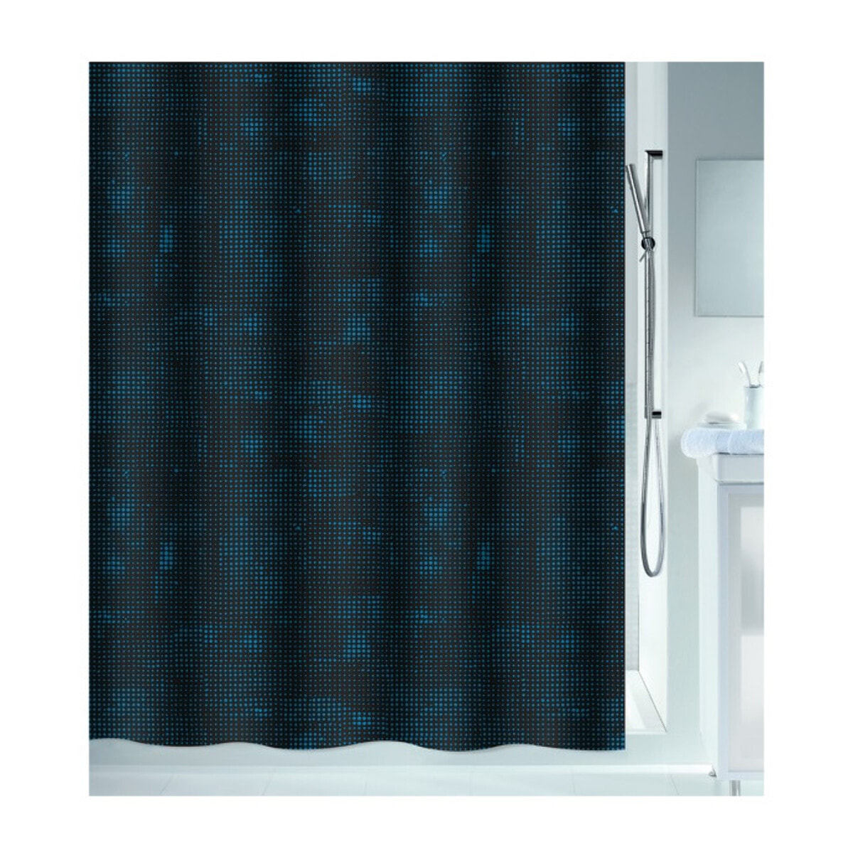 Rideau de douche Polyester GEORGES 120x200cm Petrol Spirella