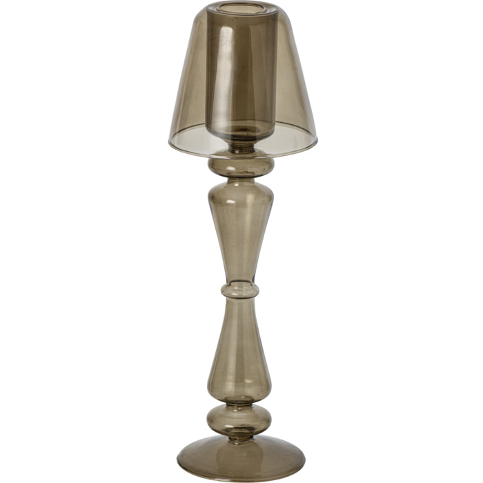 J-Line Photophore vintage - verre - vert olive - large