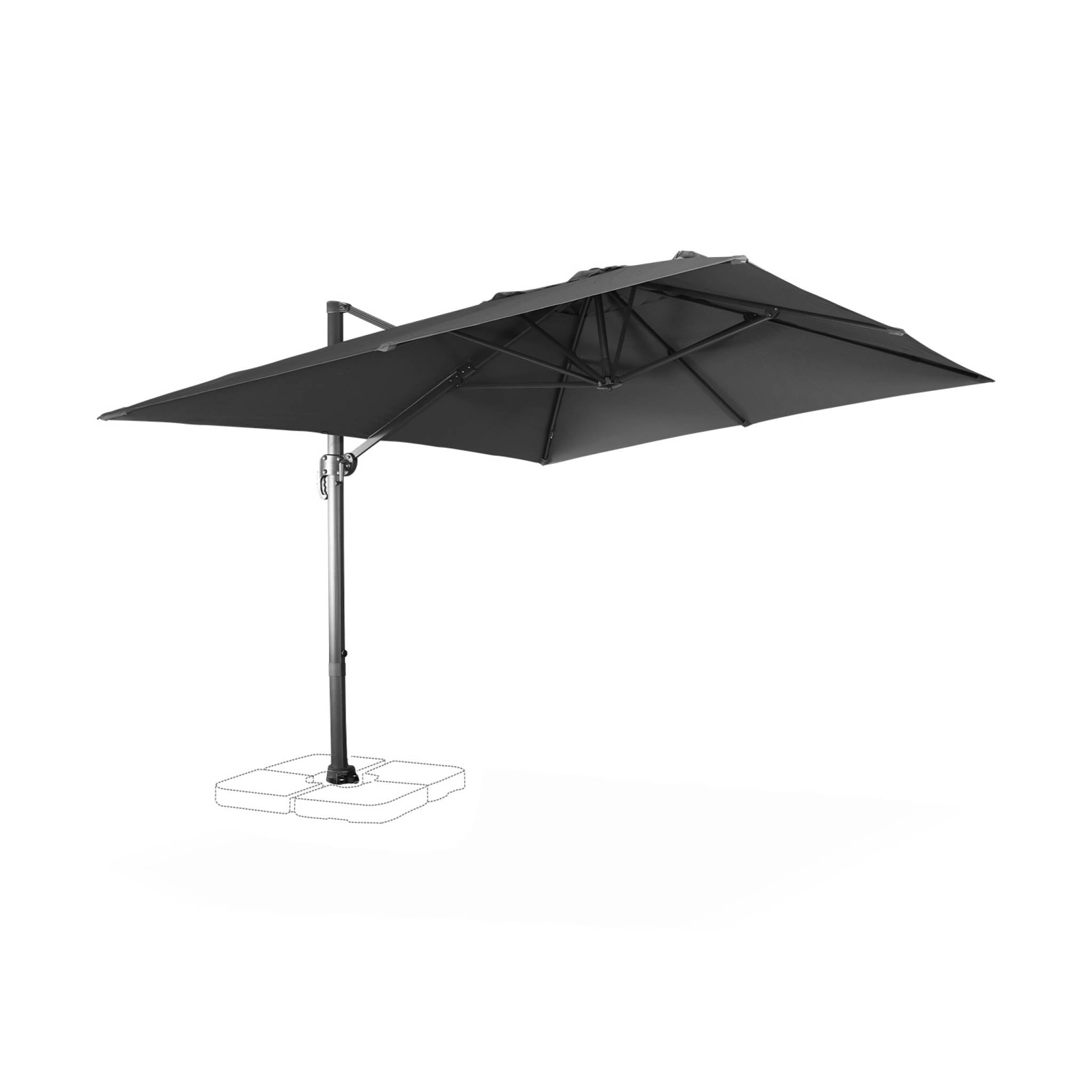 Parasol déporté rectangulaire 3x4m WIMEREUX