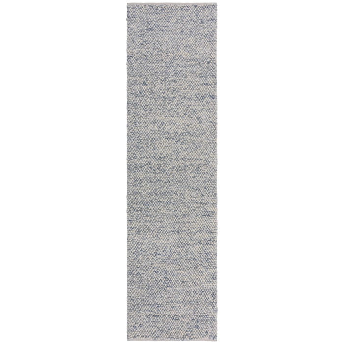 Tapis laine bouclée de couloir MINERALS Bleu