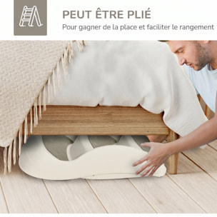 Escalier pour chien animaux pliable 3 marches antidérapant max. 10Kg plastique crème