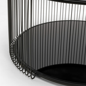 Table basse Wire Double 80cm noire Kare Design