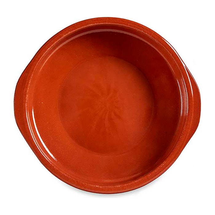 Cazuela redonda de cerámica refractaria. 24 cm diámetro.