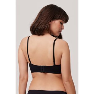 Reggiseno push-up invisibile nero, coppe B e C