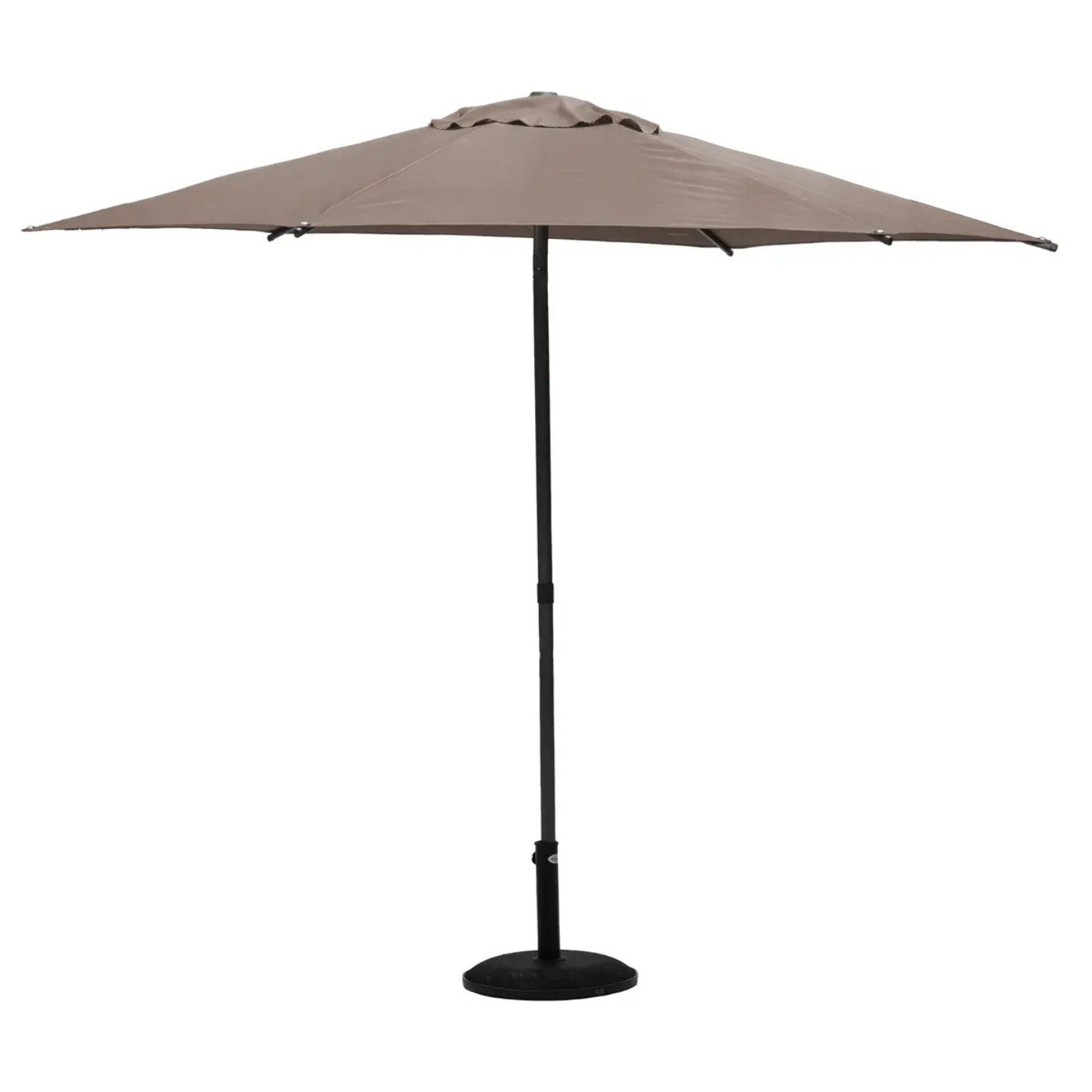 Parasol droit rond "Soya" taupe D2,7m en acier