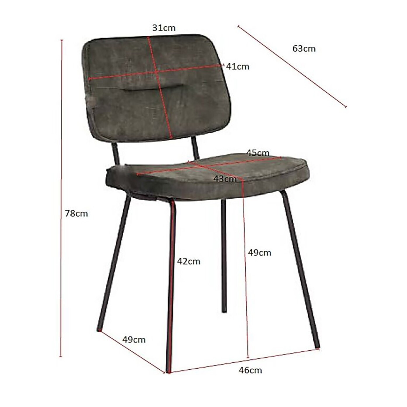 Chaise Orelie noire et blanche Kare Design