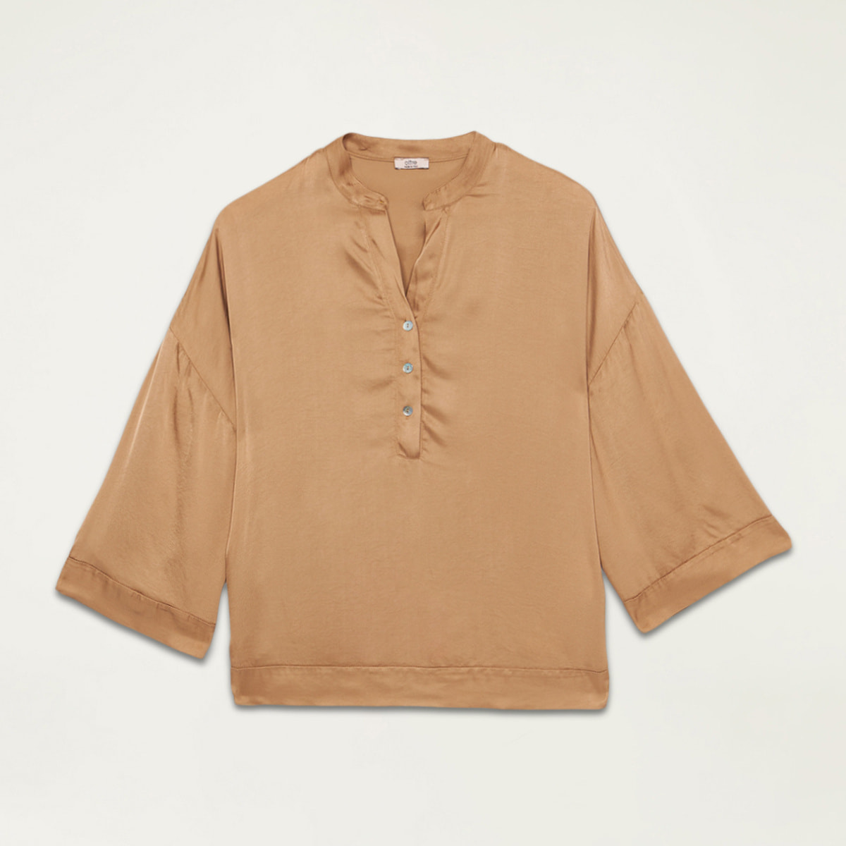 Oltre - Blusa en raso de viscosa - Beige