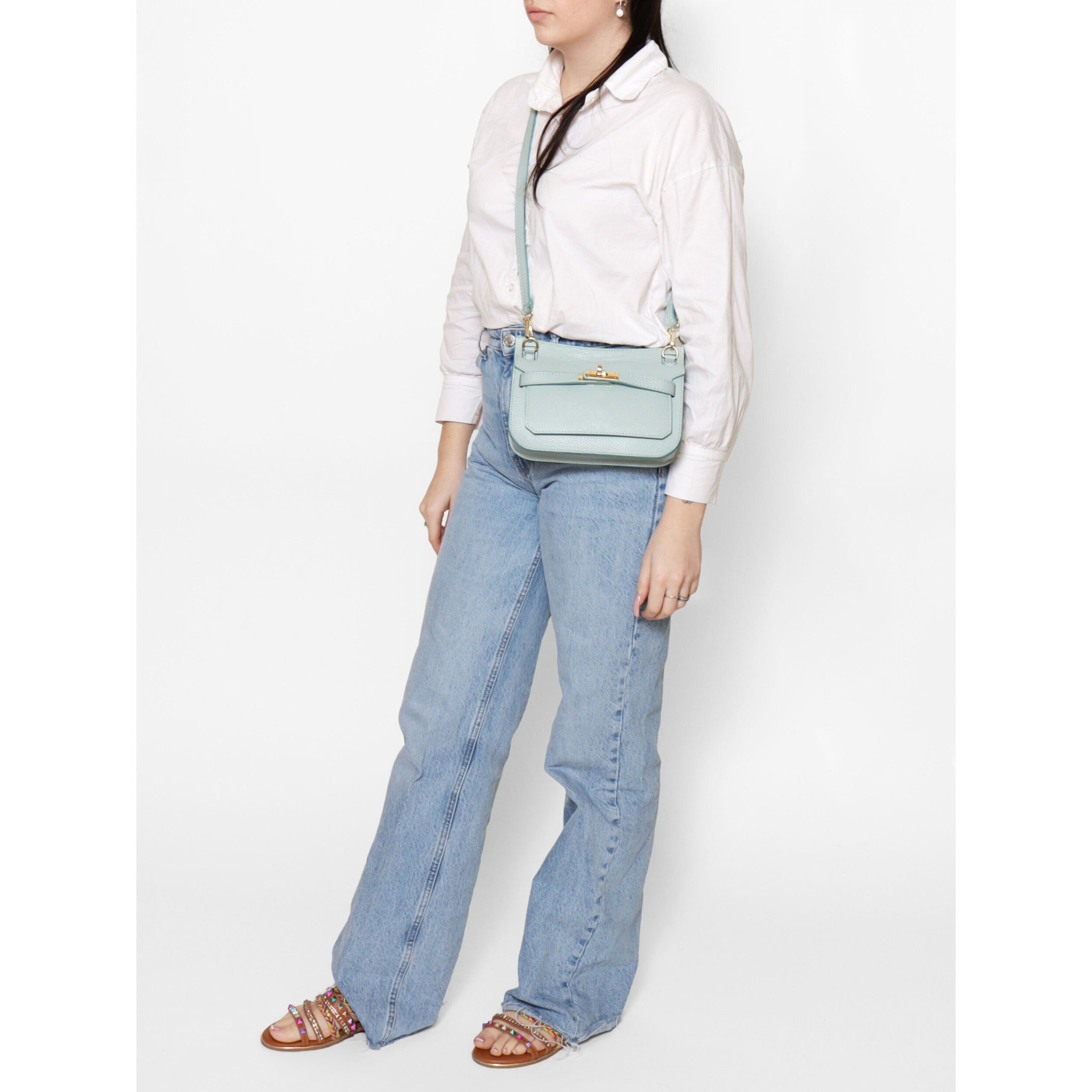 Borsa a tracolla Katie da donna In Vera pelle Made in Italy 23x17x5 cm