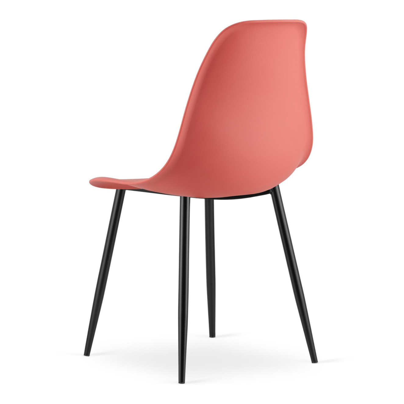 Set di 2 sedie moderne WAT in polipropilene rosso cinabro