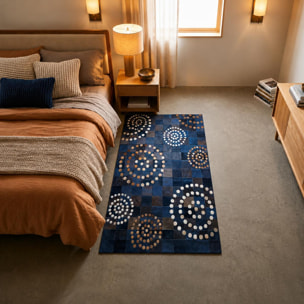 Tapis peau de vache kilim fait main FOKO