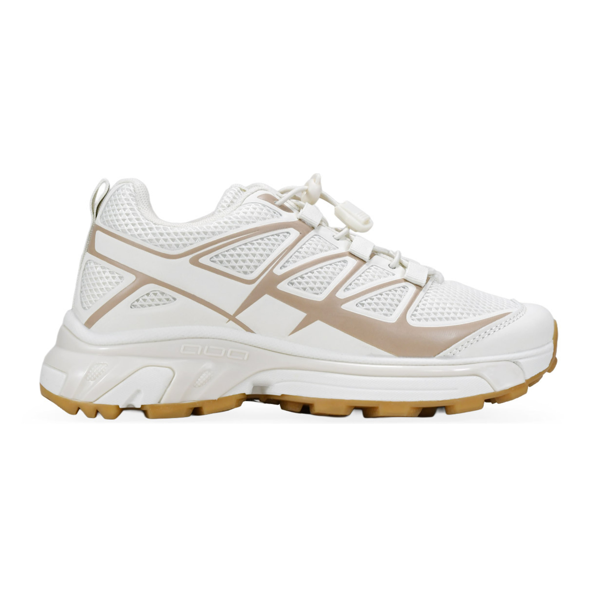Zapatillas deportivas beige con cordones ajustables