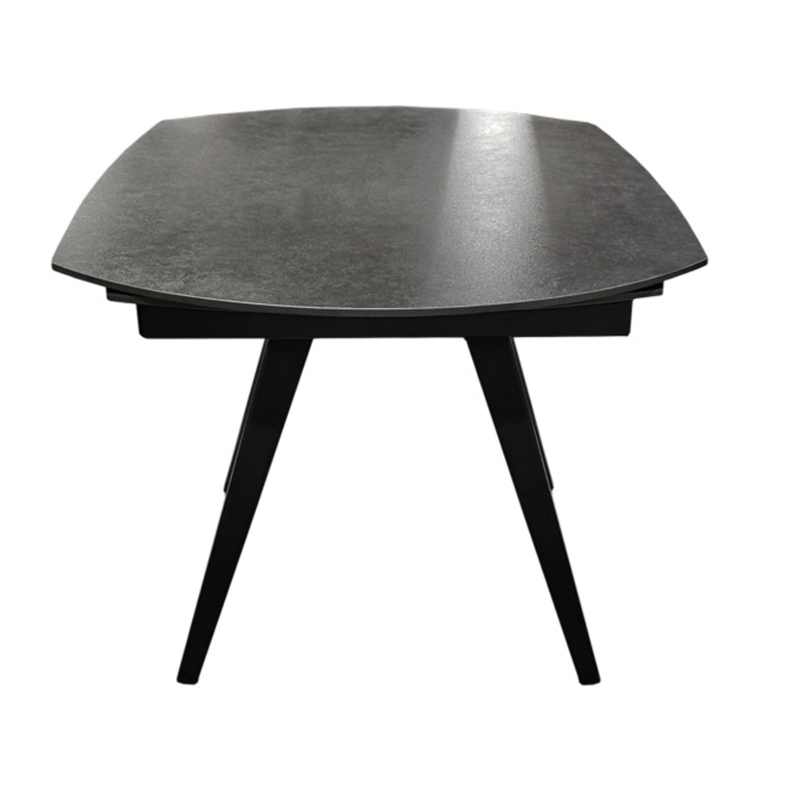 Table en céramique rallonges rotatives 120/180 cm - anthracite - BRERA