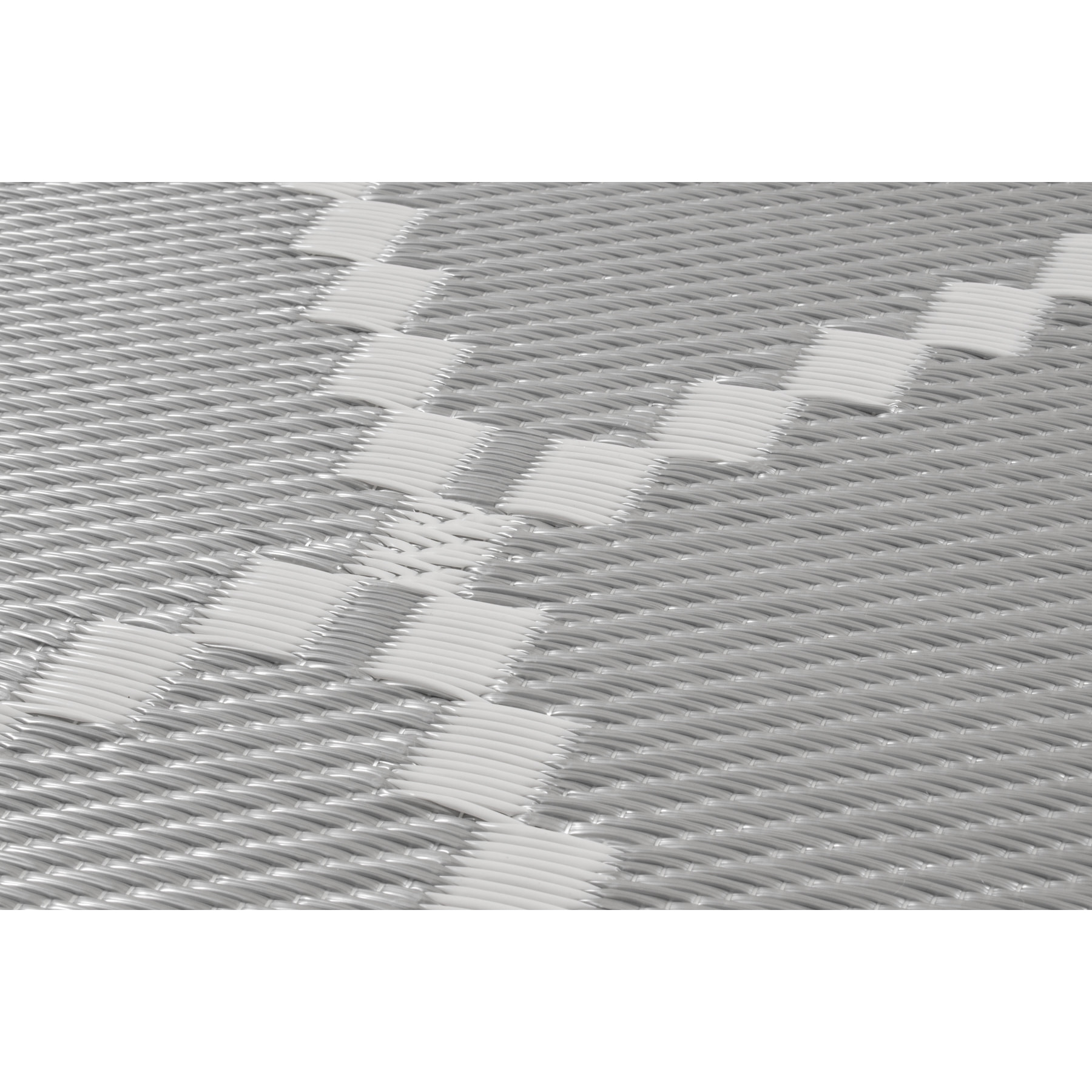 Scoobi - tapis d'exterieur gris et blanc motif graphique