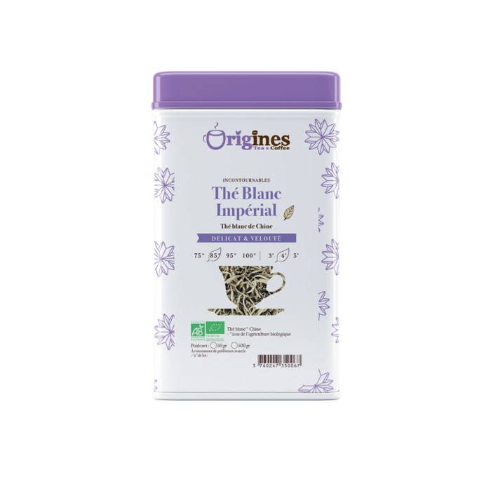 Thé Blanc Bio Impérial - Chine - Boîte Métal 50g