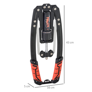 Extensor de Pecho Músculo Extensor Ajustable Ejercitador Tensores Musculación con Resistencia Ajustable 10-200 kg para Entrenamiento en Casa Oficina Viaje Negro