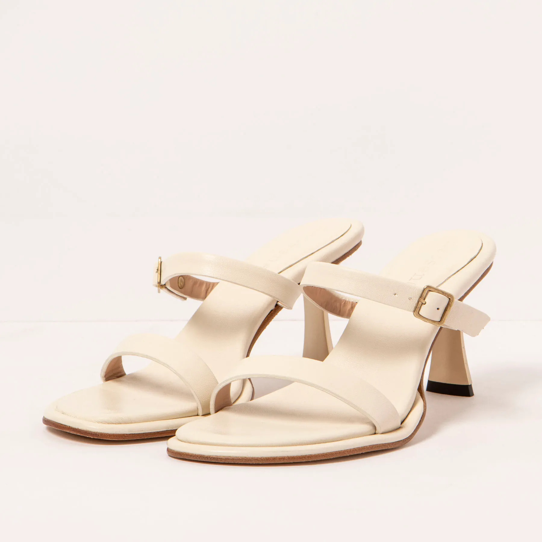 Sandalias con tacón S3194 NAPPA CREAM/ ALBANA color Cream