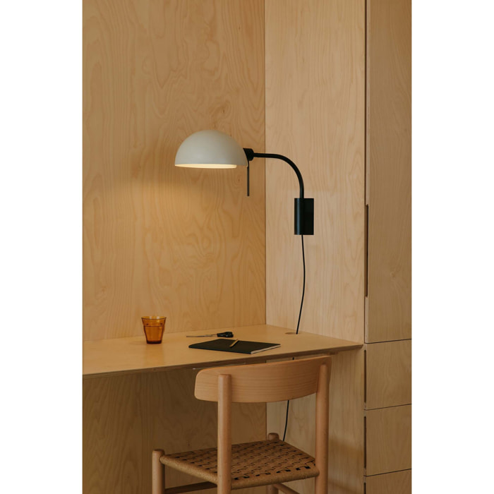 DOMINICA Lampe applique bras murale noir