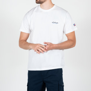 T-shirt basic con logo ricamato