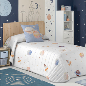 Cool Kids - Colcha Bouti Estampada - Reversible - 100% Algodón - 70 gr/m² - Astro