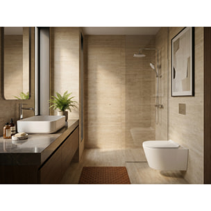 Brevis WC suspendu sans bride, fixations invisibles + abattant ultra-fin, softclose (SATBRE011RREXP)