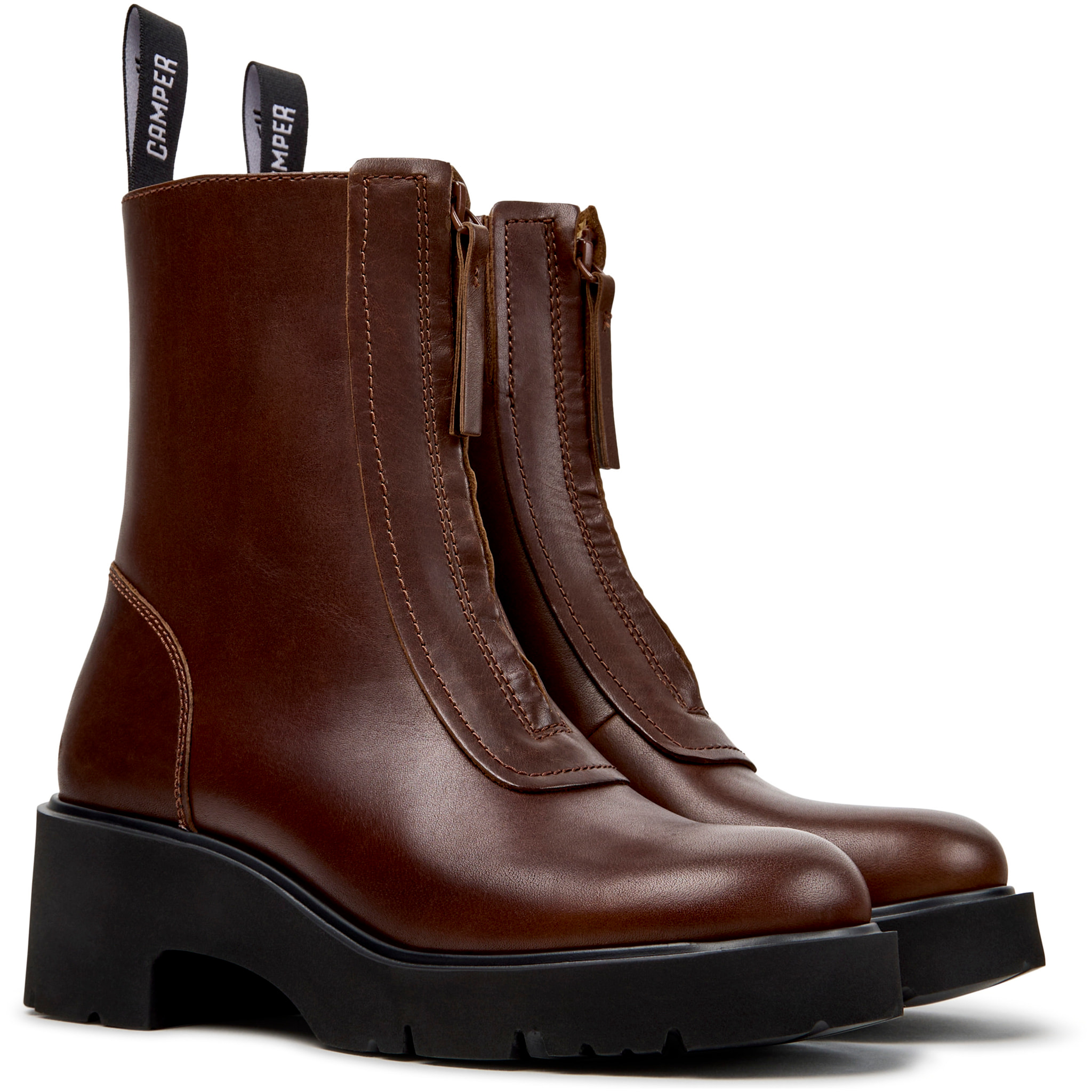 Botines - CAMPER Milah - Marron - Piel lisa