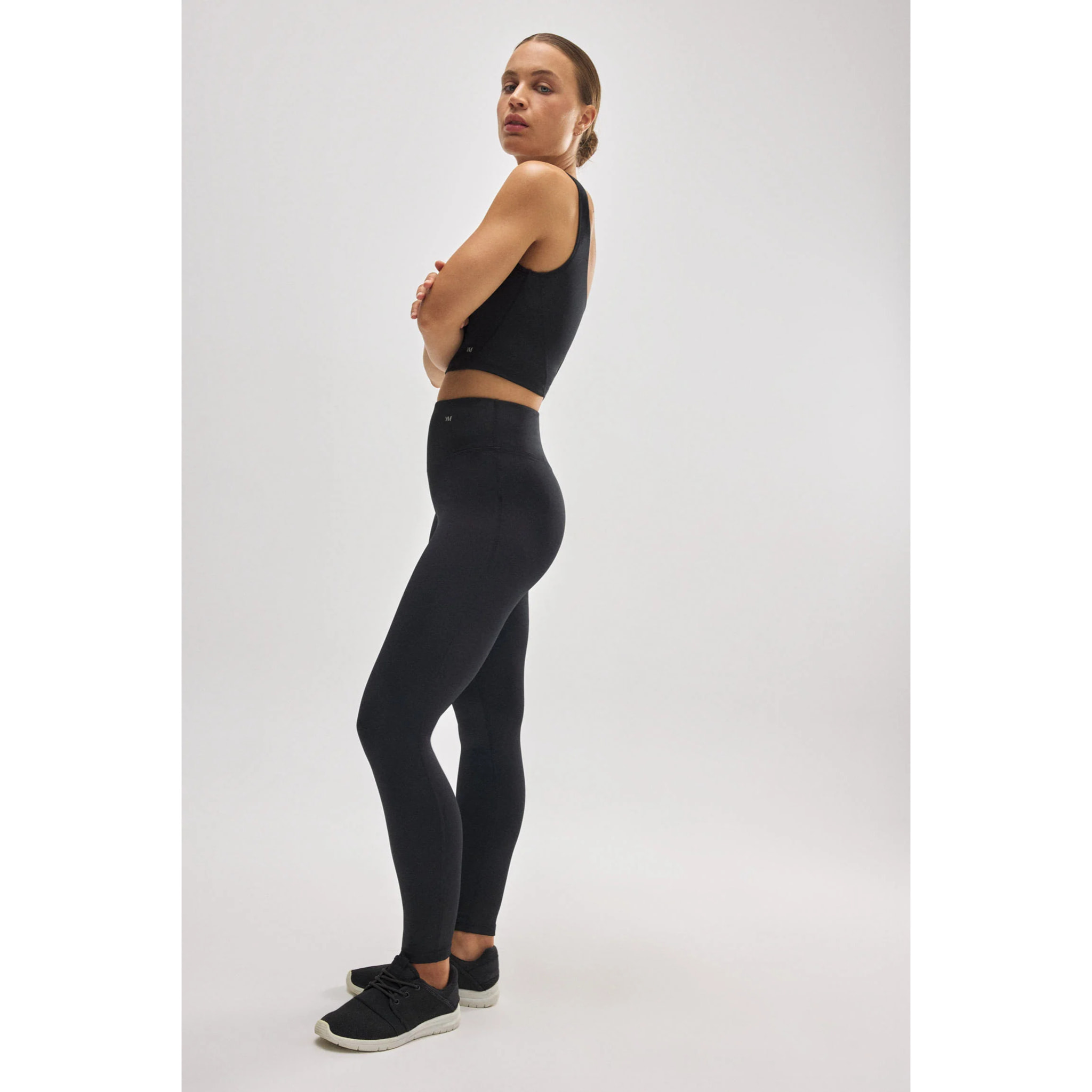 Leggings sportivi neri a vita alta