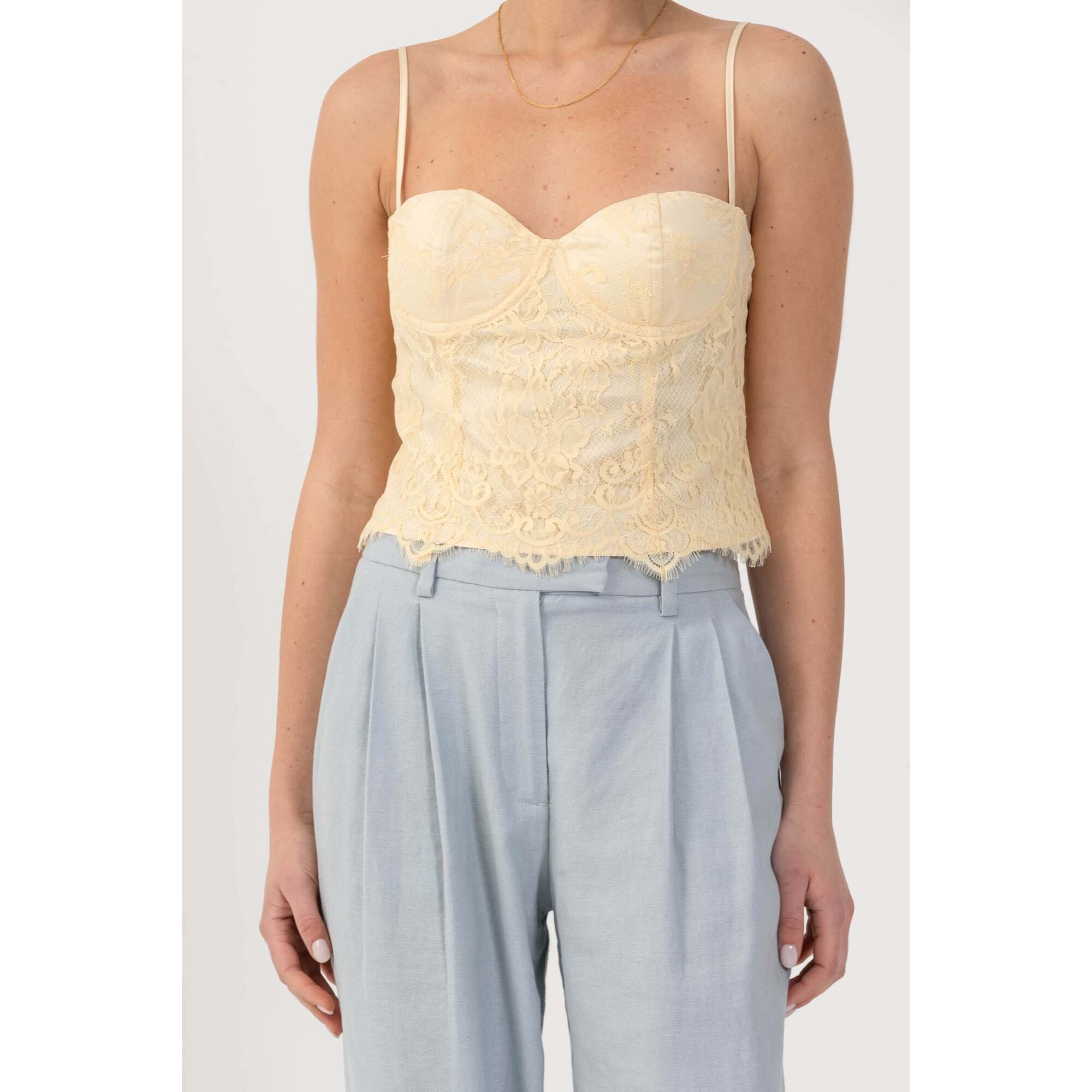 Kocca - Top bustier in pizzo Donna