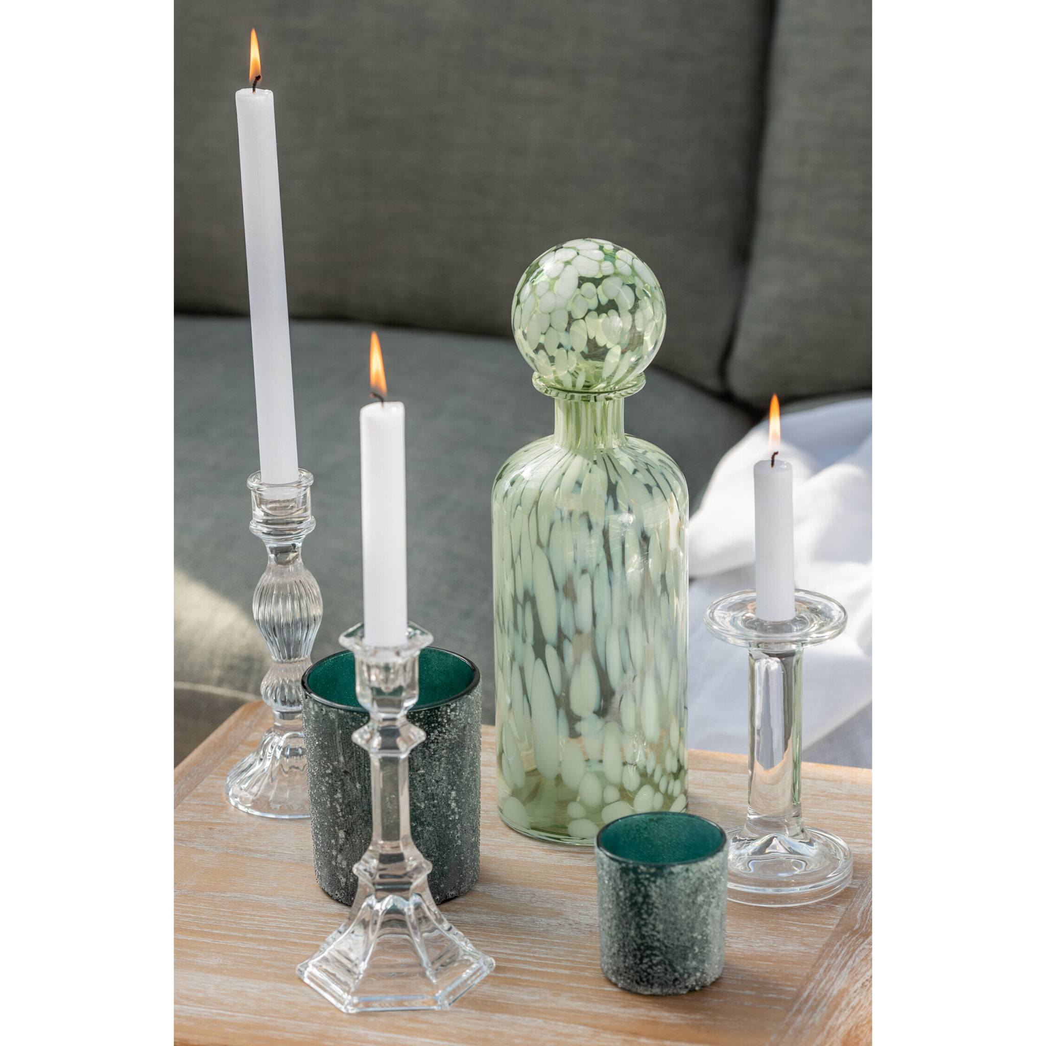 J-Line chandelier Lisse - verre - transparent - small