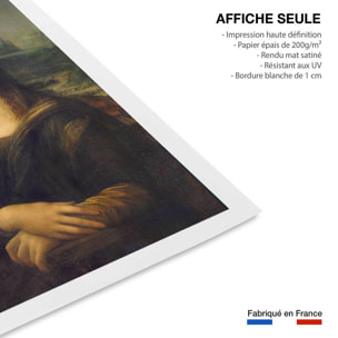 Affiche La joconde par Leonard De Vinci Affiche seule
