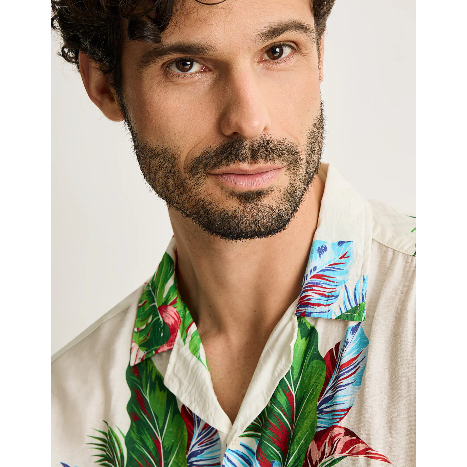 Camisa Manga Corta Beige - Cattaneo