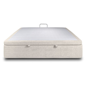 Sommier Coffre Tissu - pieds bois