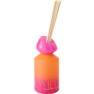 J-Line Bâtonnets parfumés Oasis Solvant - Summer In The Air - verre - orange/rose - small