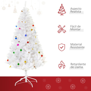 Árbol de Navidad Decoraciones Artificiales Incluidas 150/180 cm Verde y Blanco