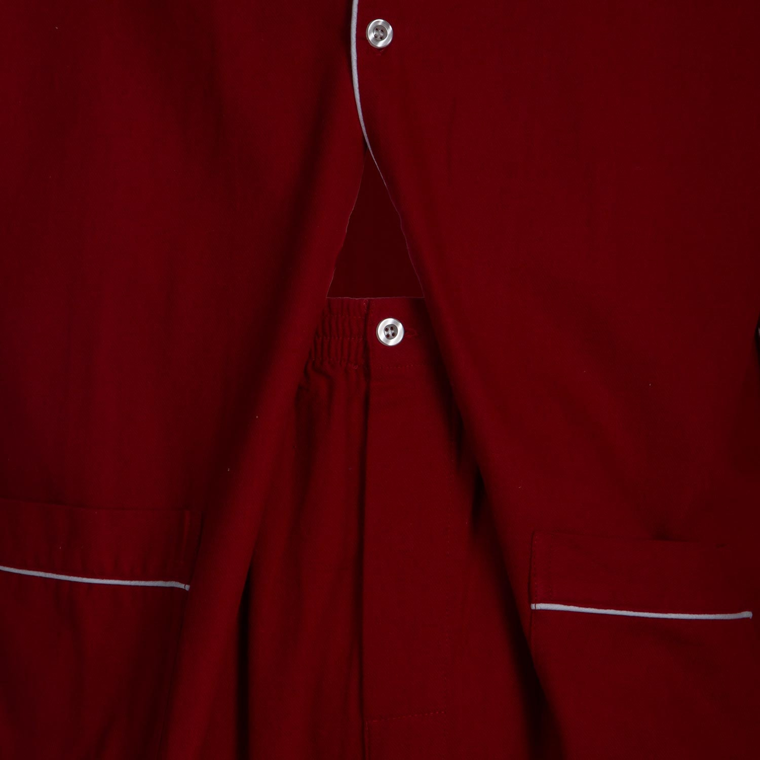 PIGIAMA UOMO in flanella bordeaux