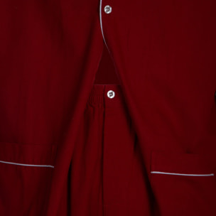 PIGIAMA UOMO in flanella bordeaux