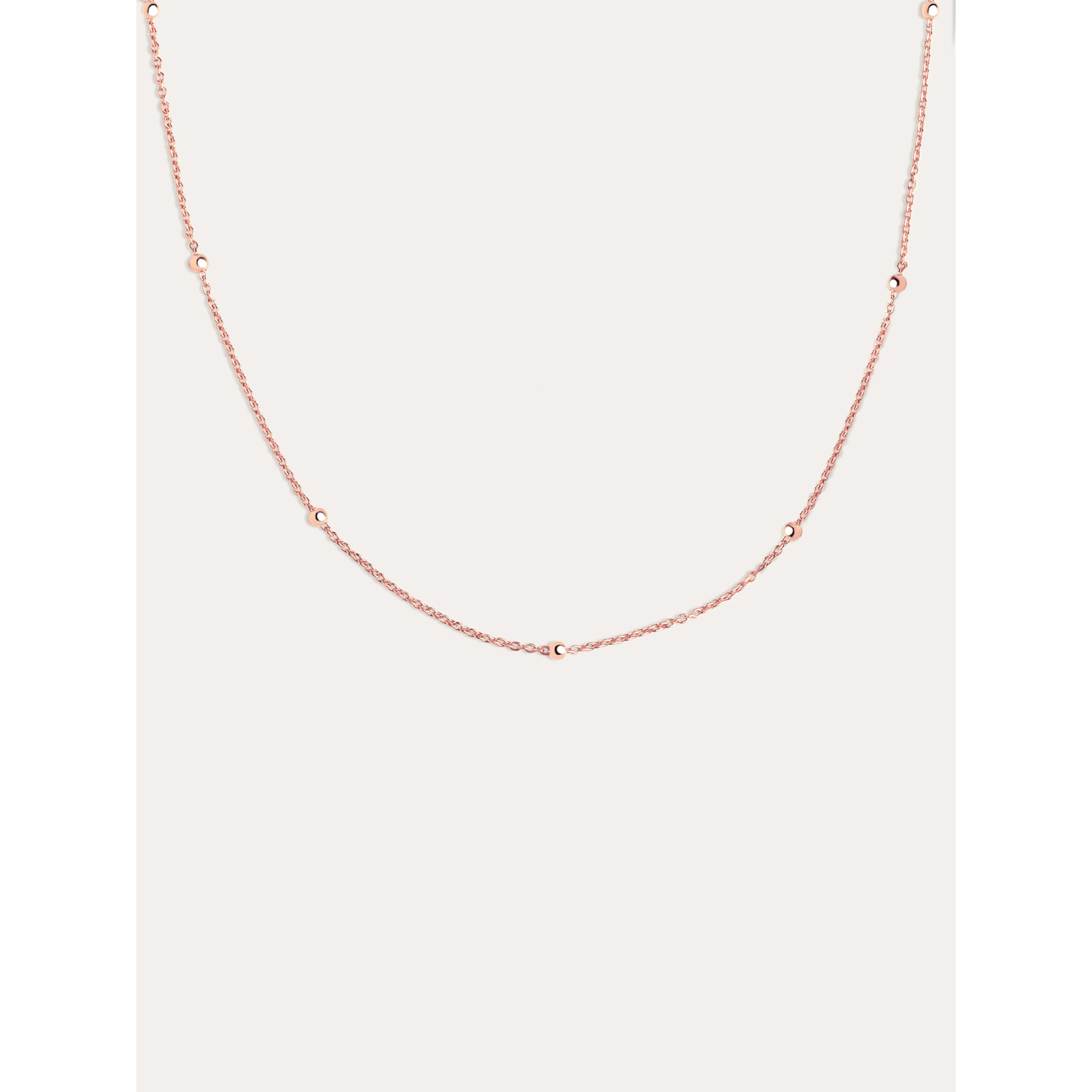 Collar Dots Plata Baño Oro Rosa