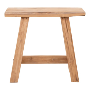 Panchina Barcelona in legno di teak naturale, 50 cm