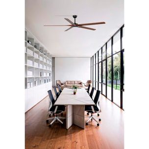 BIGWOOD 20 XL Ventilateur de plafond noir/noyer