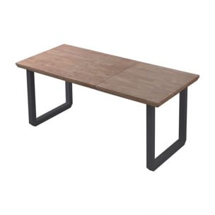 Mesa de comedor Roma extensible Roble Honey - Negro