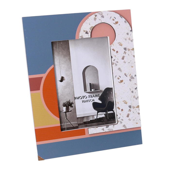 Portafoto in legno multicolor cm17x1,8h22