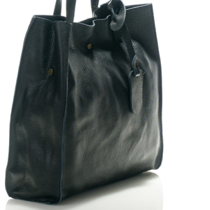 Borse Donna colore Nero-in pelle Made in Italy 34x28x12cm