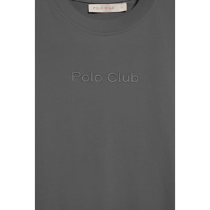 Maglietta Tori colore asfalto con logo Minimal Combo Polo Club