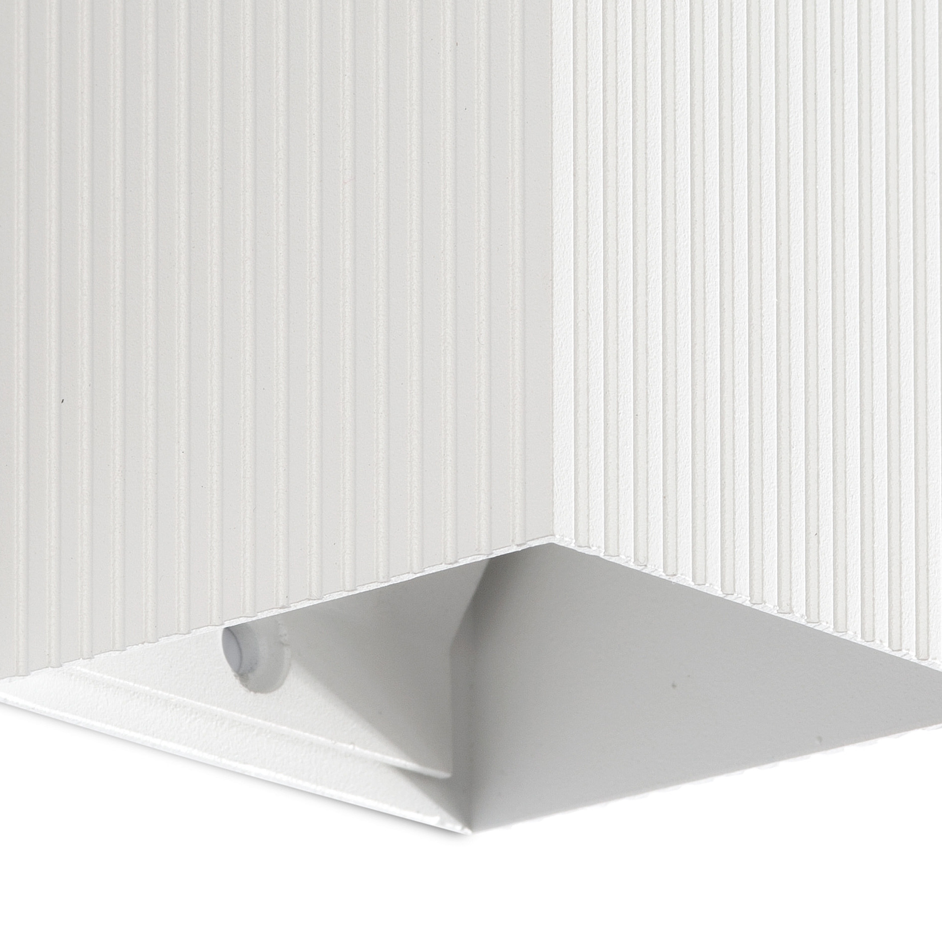 LUNE Applique carré blanche cannelée