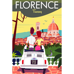 Tableau voyage à Florence Toile imprimée