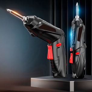 Cacciavite elettrico mini trapano, con batteria, set di accessori e valigetta