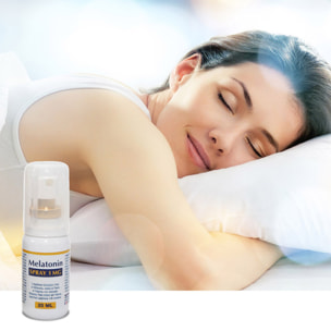 NUTRI EXPERT - Mélatonin Spray 1mg - Favorise l'endormissement - améliore le Sommeil - Evite les insomnies dues au décalage horaire - Spray Lingual Action Rapide - Sans accoutumance - Flacon de 20ml