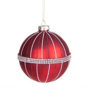 Sfera con Fascia Strass - Pezzi 8 - 10xH10x10cm - Bianchi Dino SpA