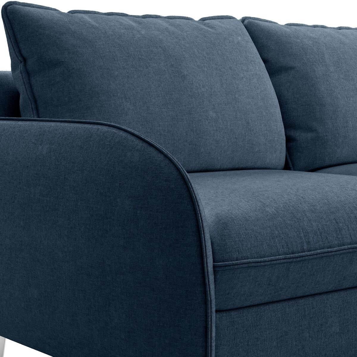 Canapé droit convertible 3 places en tissu chenille - ouverture express - NOVOLI