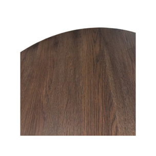 Table basse ronde en bois marron ou noir diam. 90cm - ANGEL